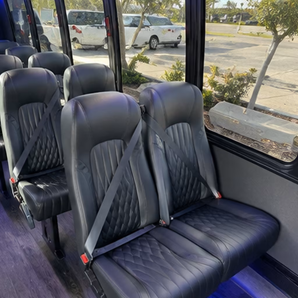 New Haven Corporate Transportation party bus interior