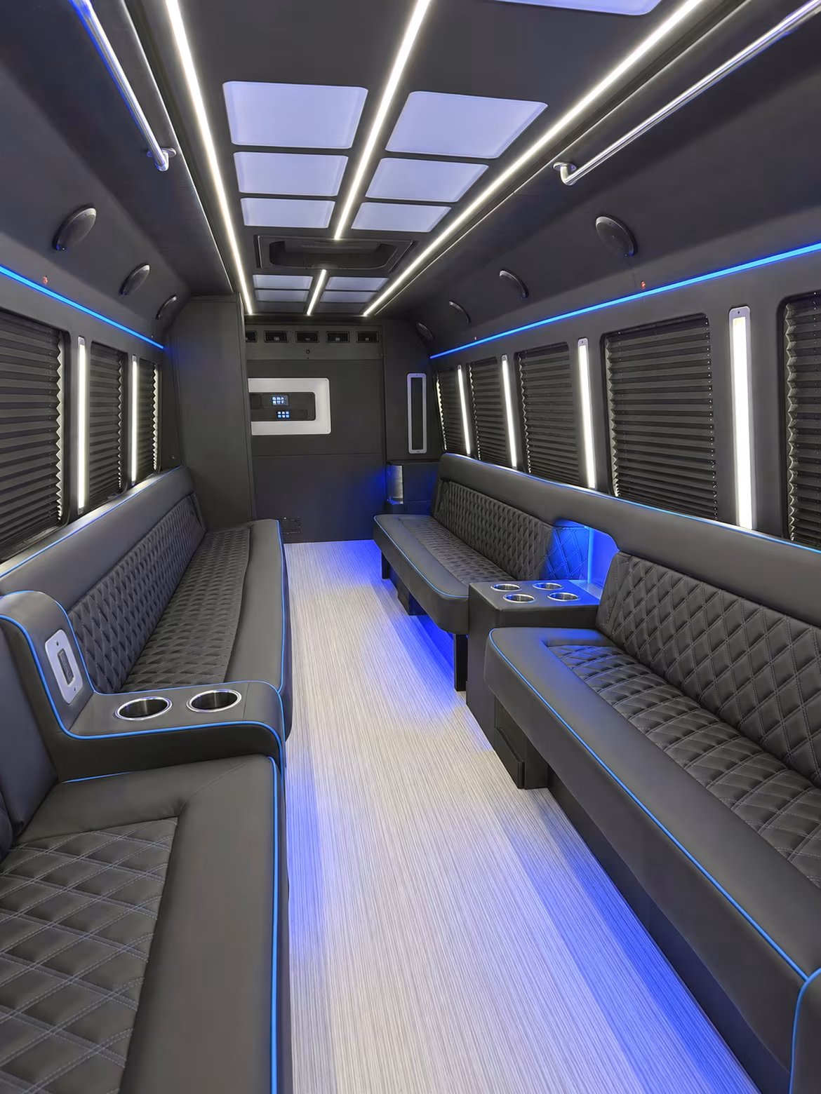 New Haven Private Event Transportation party bus interior