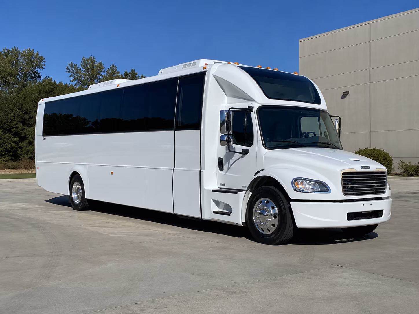 New Haven Private Event Transportation party bus exterior