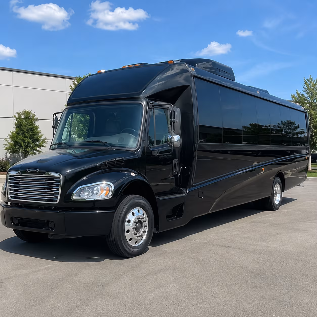 New Haven School Event Transportation party bus exterior