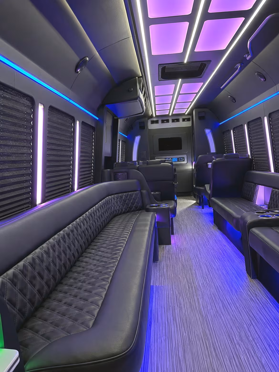 New Haven Sporting Event Transportation party bus interior