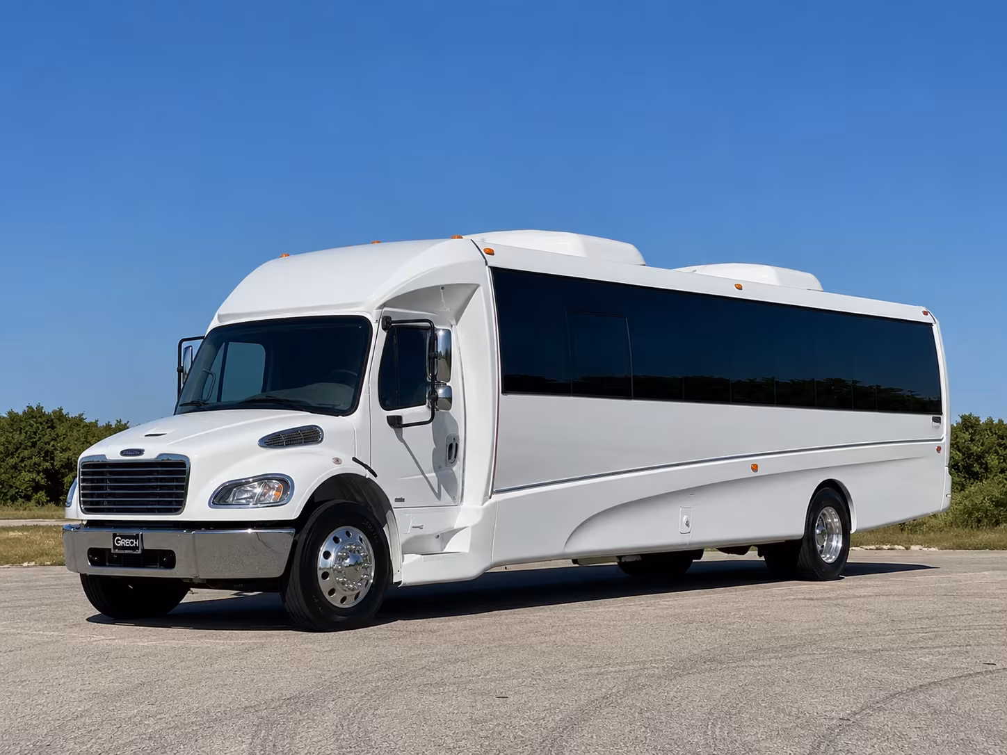 New Haven Sporting Event Transportation party bus exterior