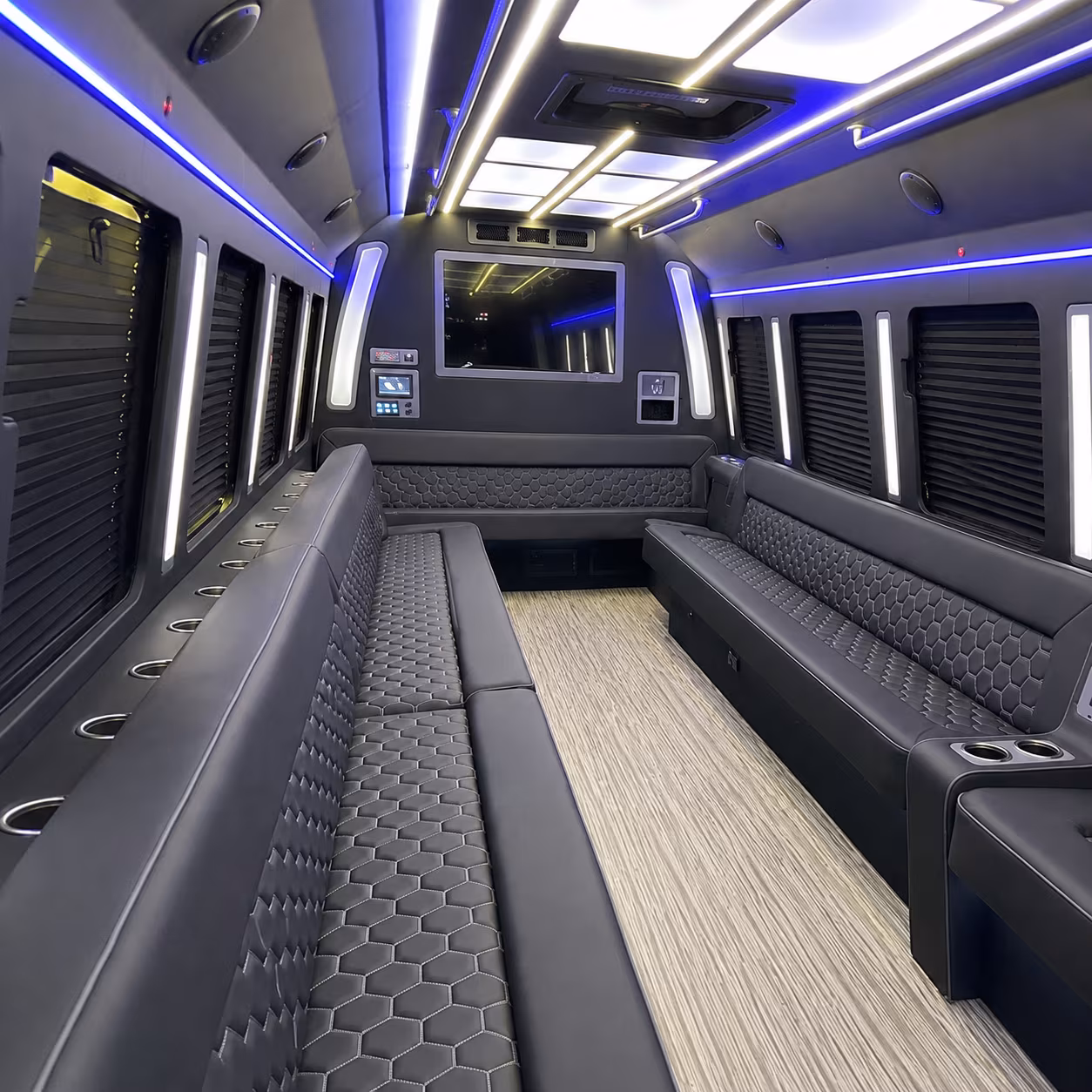 New Haven Sporting Event Transportation party bus exterior