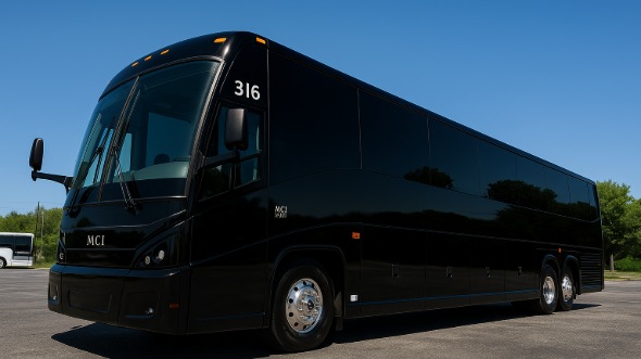 Exterior of Charter Bus Company New Haven's 45 Passenger Charter Bus in New Haven