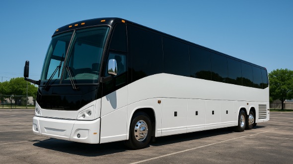 Exterior of Charter Bus Company New Haven's 56 Passenger Charter Bus in New Haven